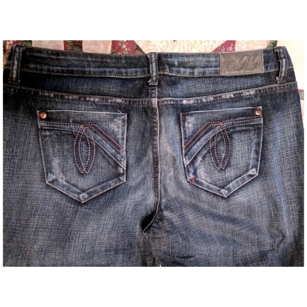 Vintage Level 99 Distressed Boho Bootcut Jeans 31 - Picture 3 of 6